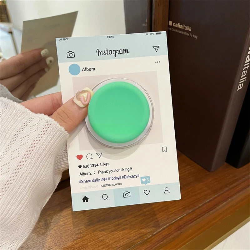 Korea Cute Silicone PopSockets Magnetic Phone Griptok Grip Tok Stand For iPhone 16 Foldable Wireless Charging MagSafe Holder