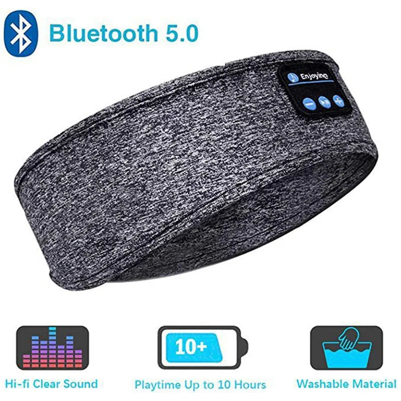 Wireless Bluetooth Earphone Sleeping Band Music Headphones Soft Elastic Comfortable Eye Mask Sleep Headset for Side Sleeper
