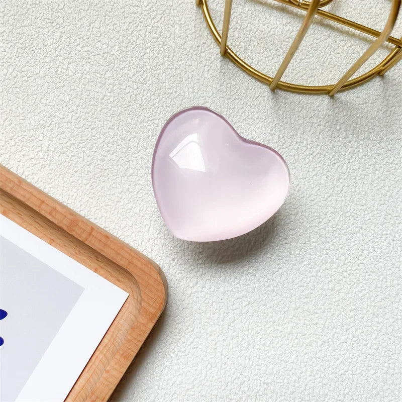 Heart Shape 3D Crystal Foldable Finger Ring Griptok Phone Holder for IPhone Samsung Support Socket Pocket Grip Tok Stand Bracket