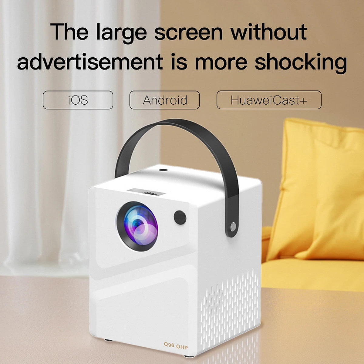 Projector Q96 OHP Android 4K 1280*720P 4G 5G Dual Wifi 230ANSI BT5.0 Cinema Outdoor Portable Projetor