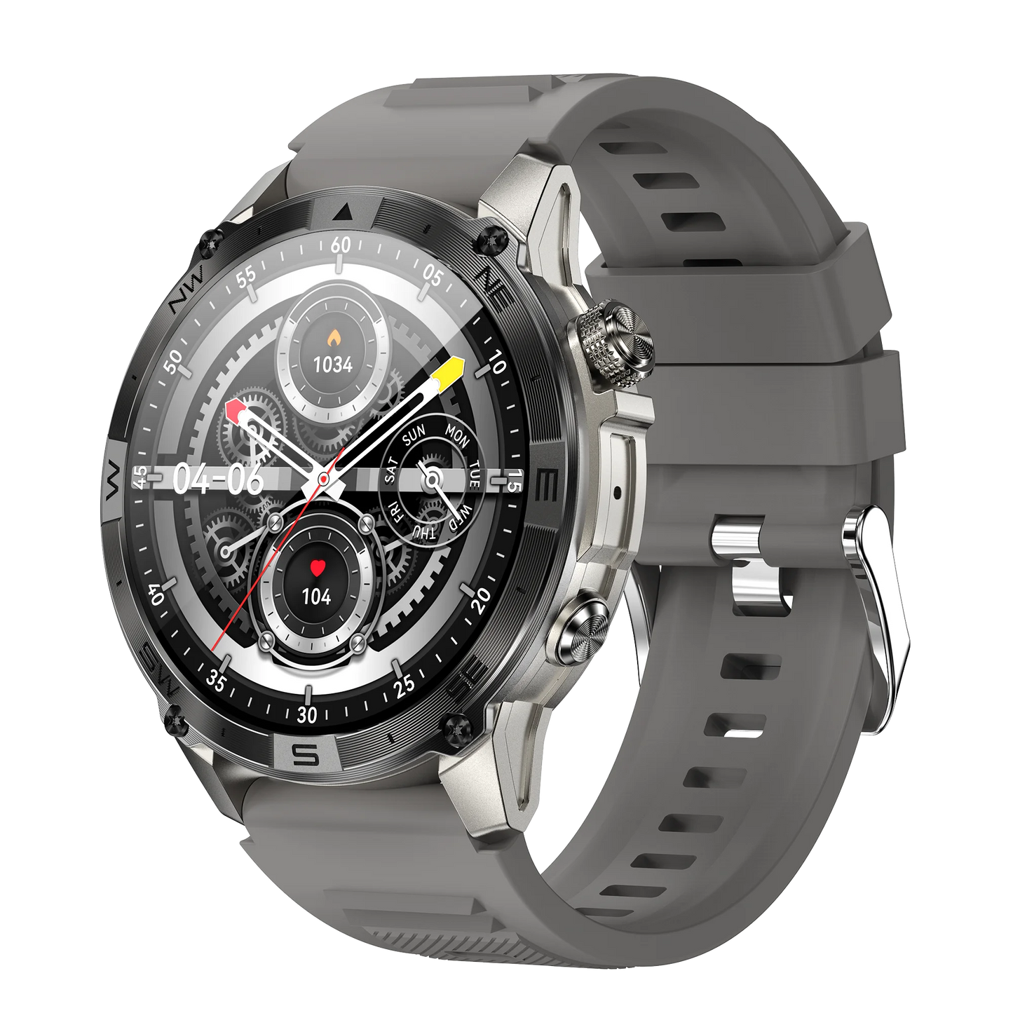 Men Smart Watch HK08 Amoled Screen BT Calling Outdoor Sports Altitude Pressure GPS Motion Positioning Compass Smartwatch