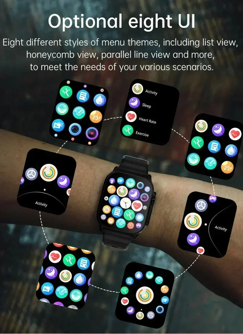 Smart Watch 2025 T800 Ultra 2 Watch Ultra Gen 2 IWO Watch Bluetooth Heart Rate Waterproof Wireless Fitness Watch 