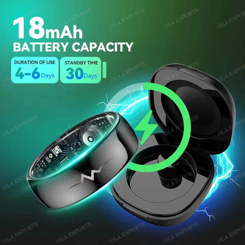 New For Xiaomi Smart Ring ECG Men Women With Charging Box Heart Rate Sleep Health Monitor 5ATM Waterproof Fashion Fitness Rings