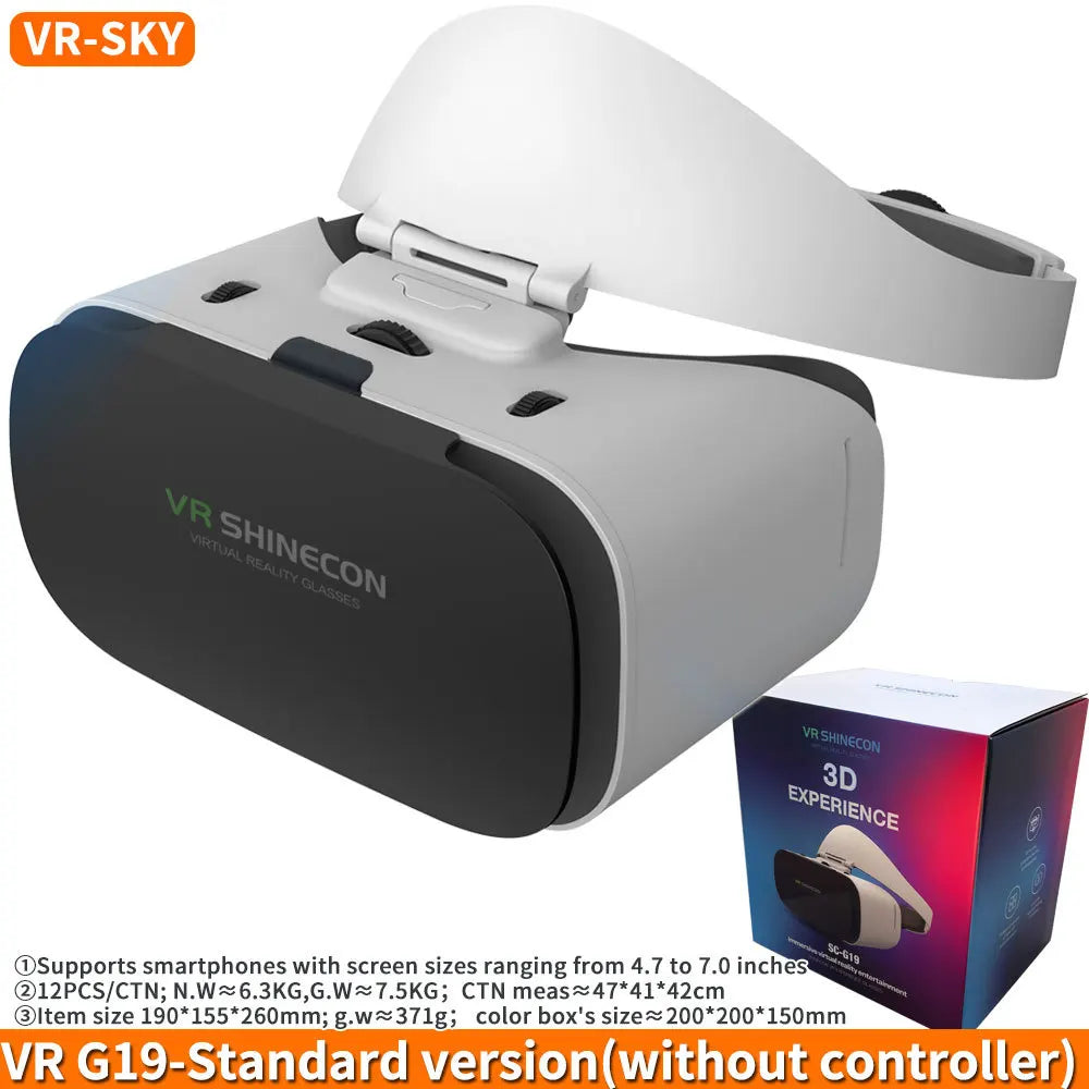 Virtual Reality 3D VR Glasses Shinecon G19 VR Glasses Google Cardboard Headset Virtual Glasses for ios Android Smartphone