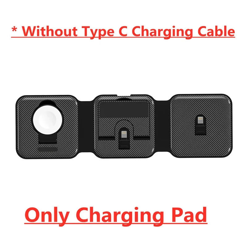 3 In 1 Magnetic Wireless Charger Pad Stand For iPhone 16 15 14 12 Pro Max Apple Apple 8 7 6 Airpods Fast Charging Dock Station