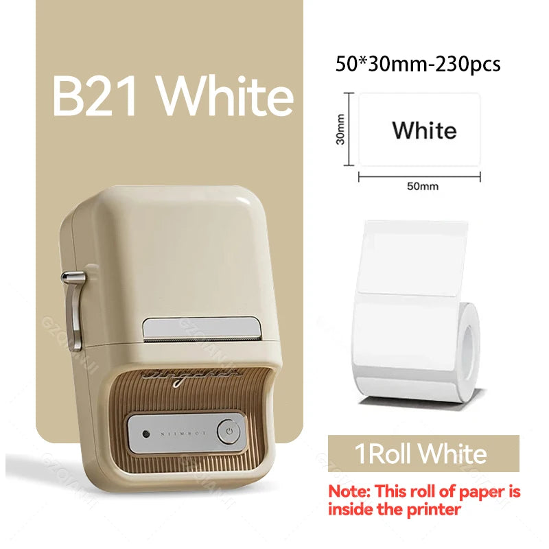 Niimbot B21 Wireless Thermal Label Printer Mini Portable Barcode Label Maker Moble Phone Price Tag Sticker Machine 20mm - 50mm