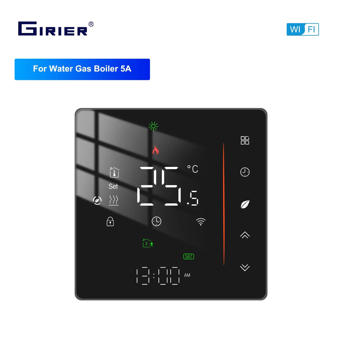 GIRIER Tuya Smart Thermostat WiFi Programmable Temperature Controller for Water/Gas Boiler/Electric Floor Heating Supports Alexa