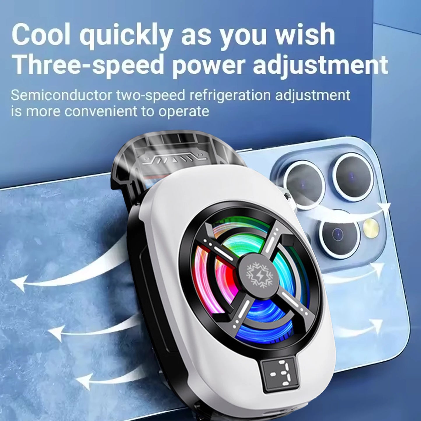 Mini Smart Phone Cooling Fan Gaming Cellphones Gamepad Cooler Fan Universal Mobile Phones Cool Heat Radiator Adjustable