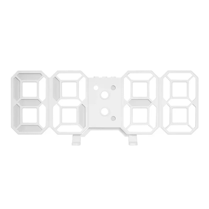 3D LED Digital Clock Wall Decor Glowing Night Mode 3 Alarms Electronic Table Clock Time Temperature Wall Clock for Living Room