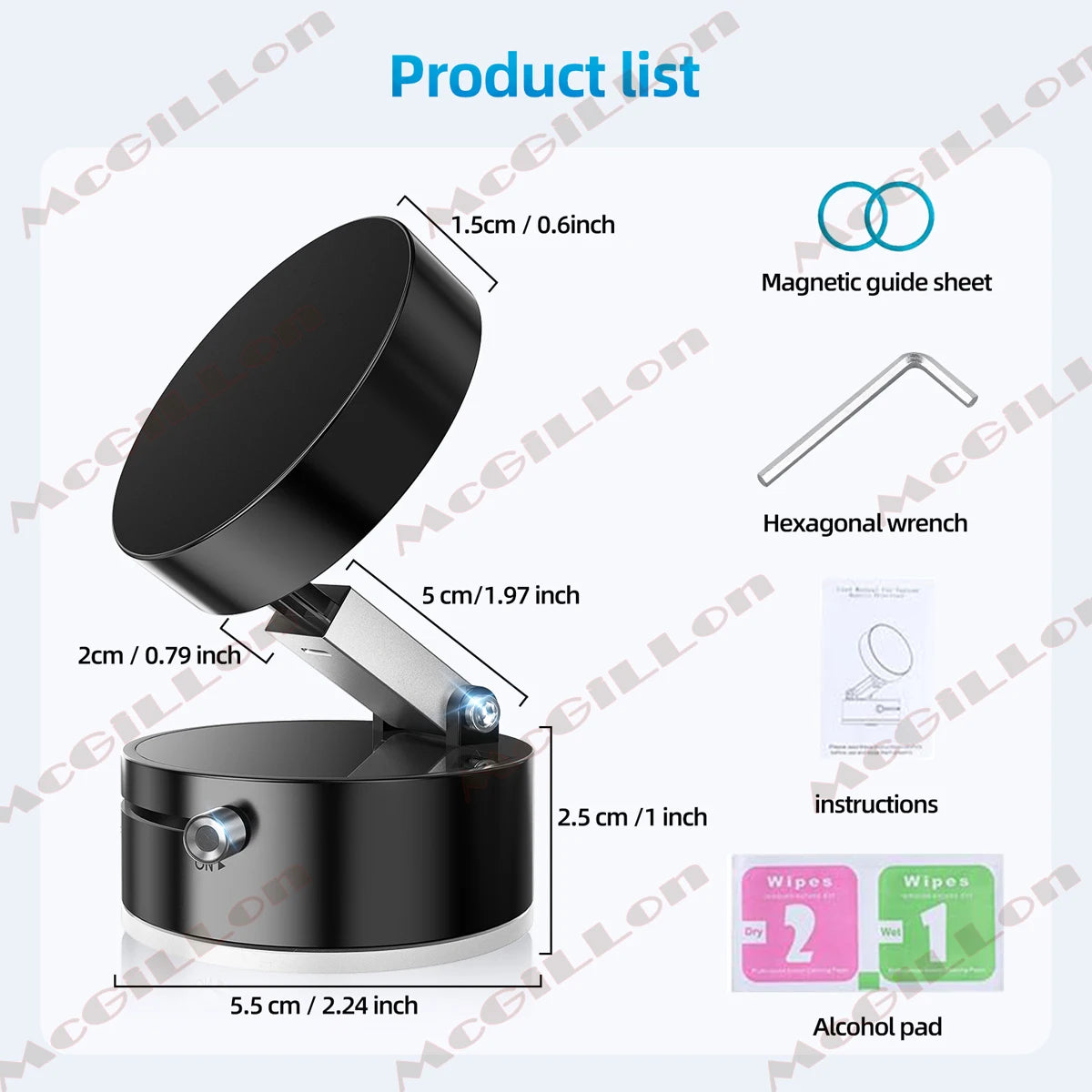 Vacuum Magnetic Suction Cup Folding Swivel Stand Double-sided Suction Cup For Universal Vacuum Swivel Stand Mobile Phone Holder