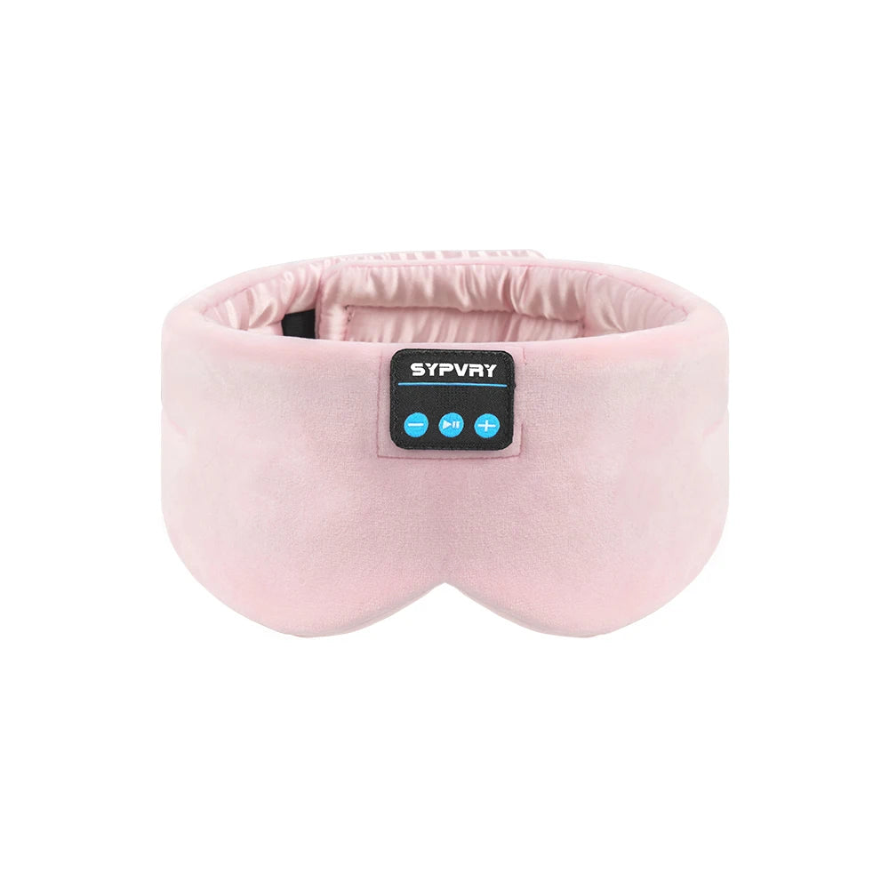 Soft Sleep Mask Bluetooth Wireless Headphones, Sleeping Headphones Adjustable Music Eye Mask Silk for Sleeping Meditation