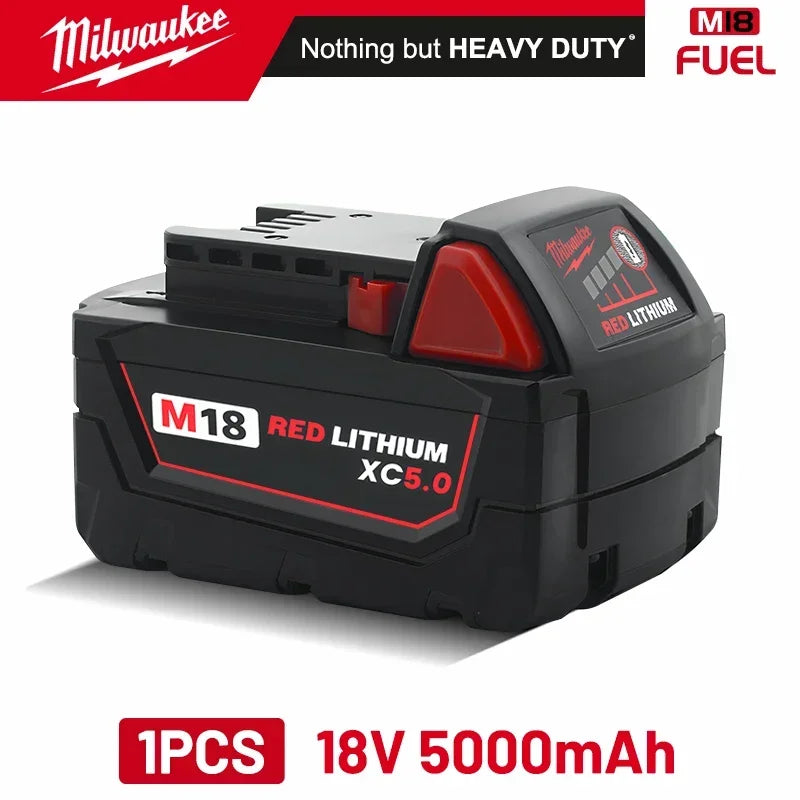 original Milwaukee M18 Power Tool Battery, Charger, 18V 6Ah Li-Ion M18B5 48-11-1860 48-11-1850 48-11-1840 48-11-1830 48-11-1820