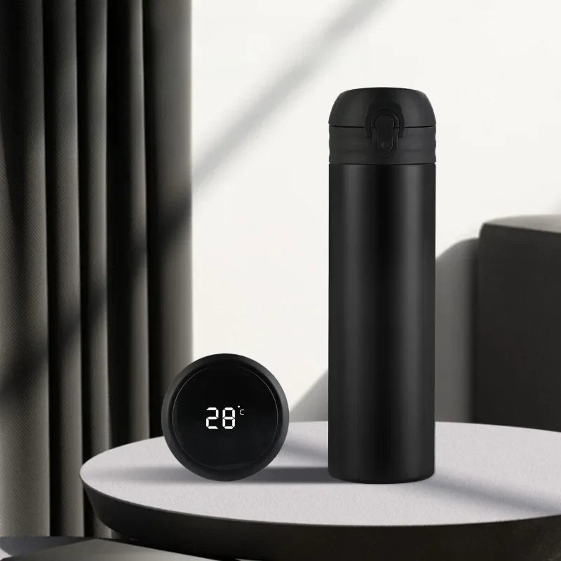 500ml Stainless Steel Insulated Thermos Bottle 316 Intelligent Water Cup High-end Tea Cup Business Gift One Cup with Double Lids