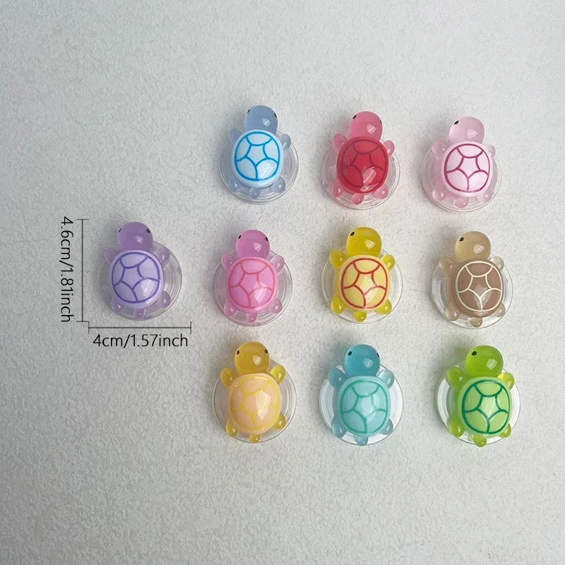 Korean Cute Luminous Turtle Phone Holder Griptok Finger Ring Support For iPhone Samsung Cases Grip Tok Socket Bracket Girl Gift