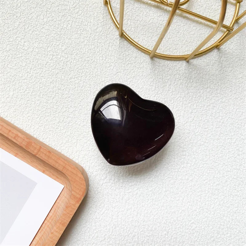 Heart Shape 3D Crystal Foldable Finger Ring Griptok Phone Holder for IPhone Samsung Support Socket Pocket Grip Tok Stand Bracket