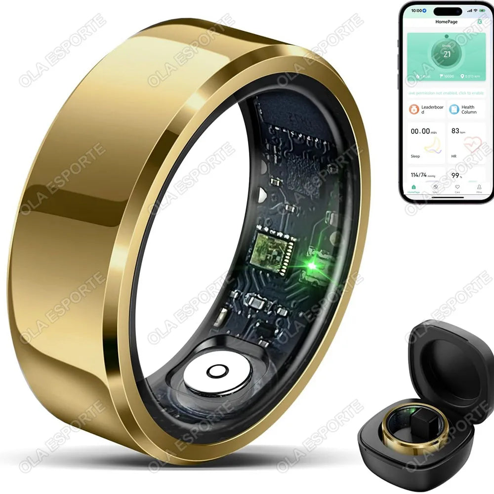 2025 New For Xiaomi Smart Ring Men Women, Heart Rate and Blood Oxygen Monitor Smartring IP68 & 5ATM Waterproof, Multi-sport Mode