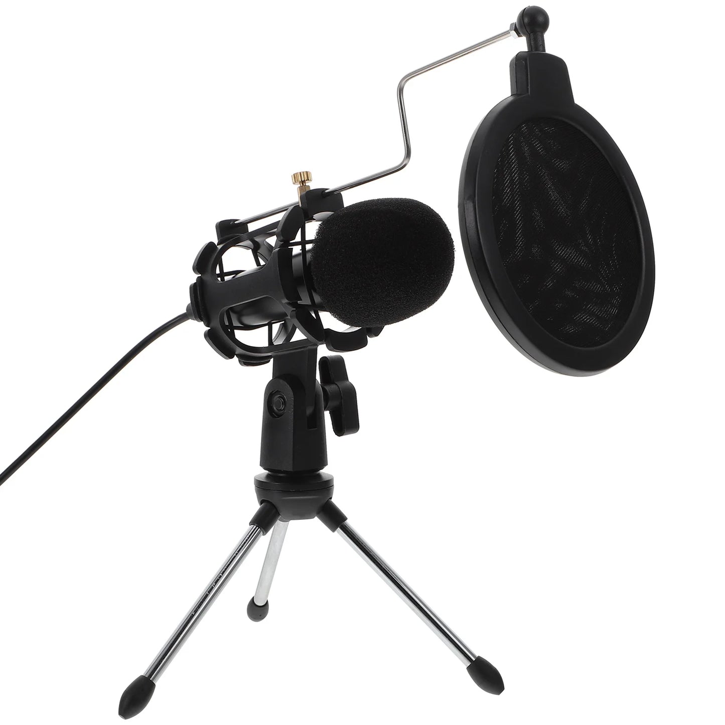 Professional Computer Microphone 35mm USB Gaming PodCast Mini Studio Mic Live Recording Sound Aluminum Rubber ABS