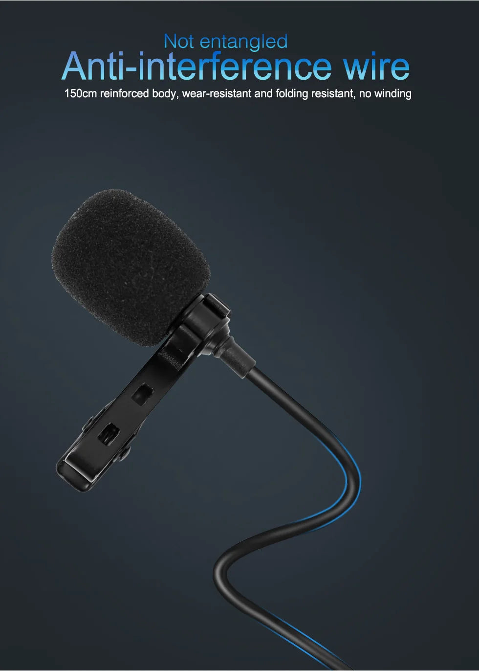 MC01 Portable 1.5m Wired Mini Microphone Type C For Phone PC Laptop Metal Clip-on Lavalier USB mic 3.5mm Condenser Microphone
