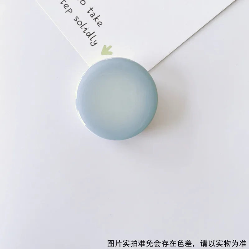 Korean Style Ins Creative Gradient Solid Color Glue Lazy Desktop Retractable Mobile Phone Air Bag Holder Ring Buckle Pop Sockets