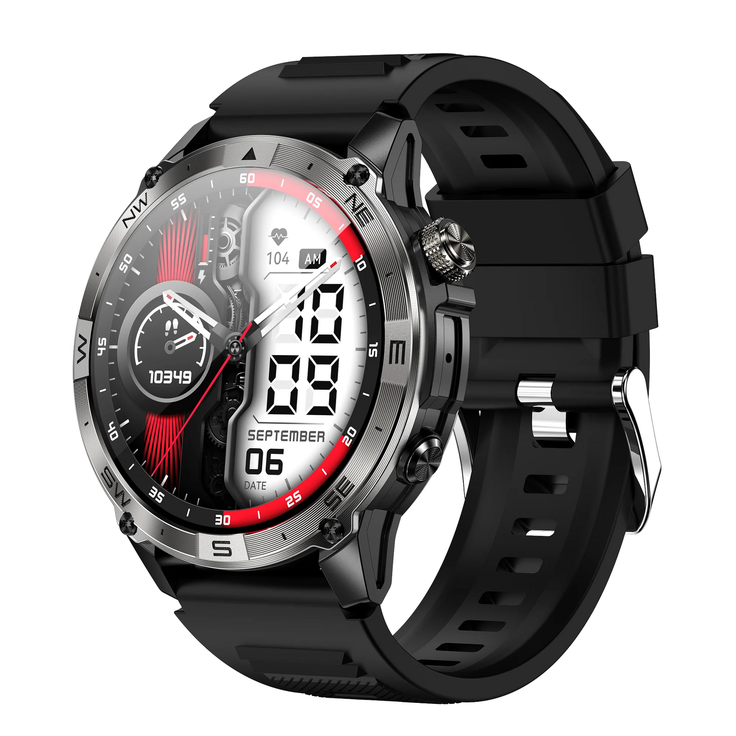 Men Smart Watch HK08 Amoled Screen BT Calling Outdoor Sports Altitude Pressure GPS Motion Positioning Compass Smartwatch