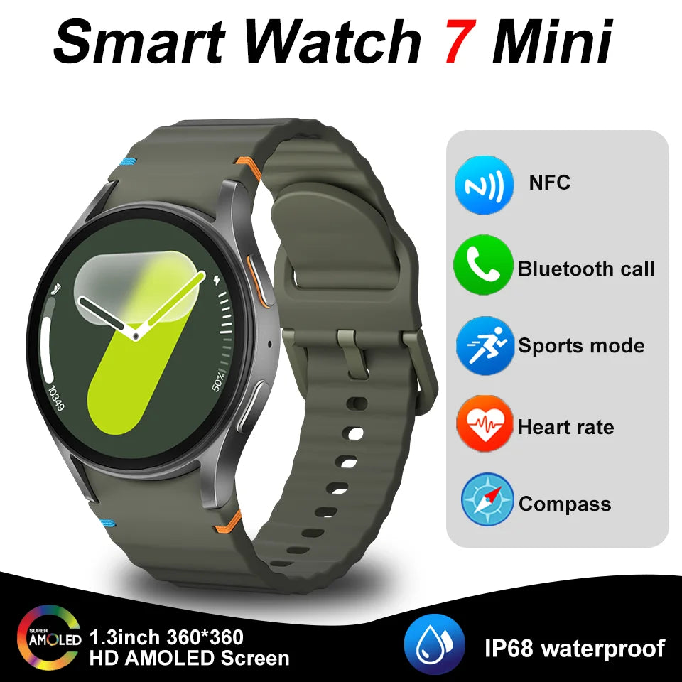 Watch7 Mini Smart Watch GPS Track AMOLED Screen Bluetooth Call Sports Watch Heart Rate Waterproof Smart Watch For Men And Women