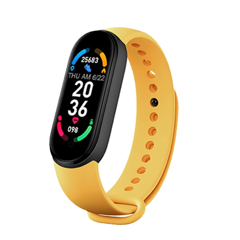 M6 Smartwatch Heart Rate Blood Pressure Monitoring Smart Watch Men Women Fitness Tracker Watch Waterproof Sports Watches Band