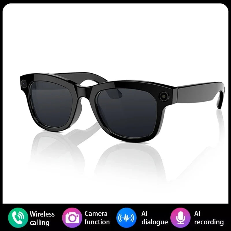 2025 AI Smart Glasses 8MP Professional-Grade Camera HD Video Music Bluetooth Call AI Voice Control Smart Glasses For Men Women