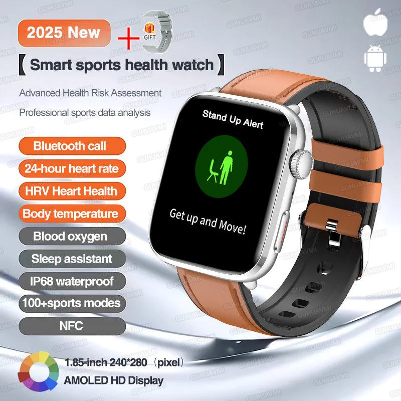 2025 New For Xiaomi Series 10 NFC Watch Men AMOLED Screen Bluetooth Call GPS Sport Waterproof Health Tracker Smartbracelet Women
