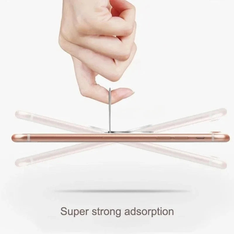 Extremely Thin Luxury Metal Mobile Phone Socket Holder Universal Telephone Magnetic Car Bracket Stand Accessories Finger Ring