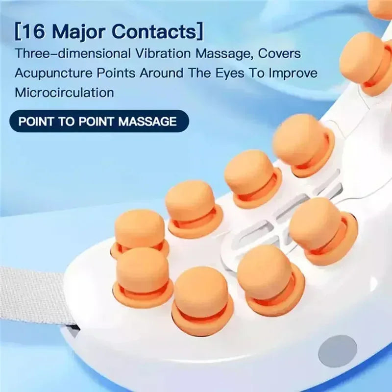 Nano Steam Smart Eye Massager with Bluetooth Music Vibrating Hot Compress Air Bag Sleep Mask for Eye Fatigue Relief and