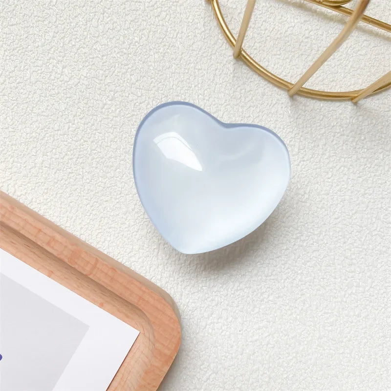 Heart Shape 3D Crystal Foldable Finger Ring Griptok Phone Holder for IPhone Samsung Support Socket Pocket Grip Tok Stand Bracket