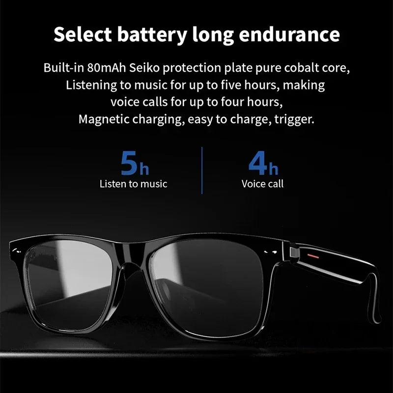 Hiwego Camera Smart Music Sunglasses Earphones Wireless Bluetooth Headset HIFI Sound Headphone Driving Glasses Hands-free Call