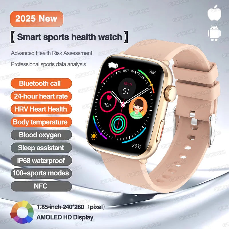2025 New For Xiaomi Series 10 NFC Watch Men AMOLED Screen Bluetooth Call GPS Sport Waterproof Health Tracker Smartbracelet Women