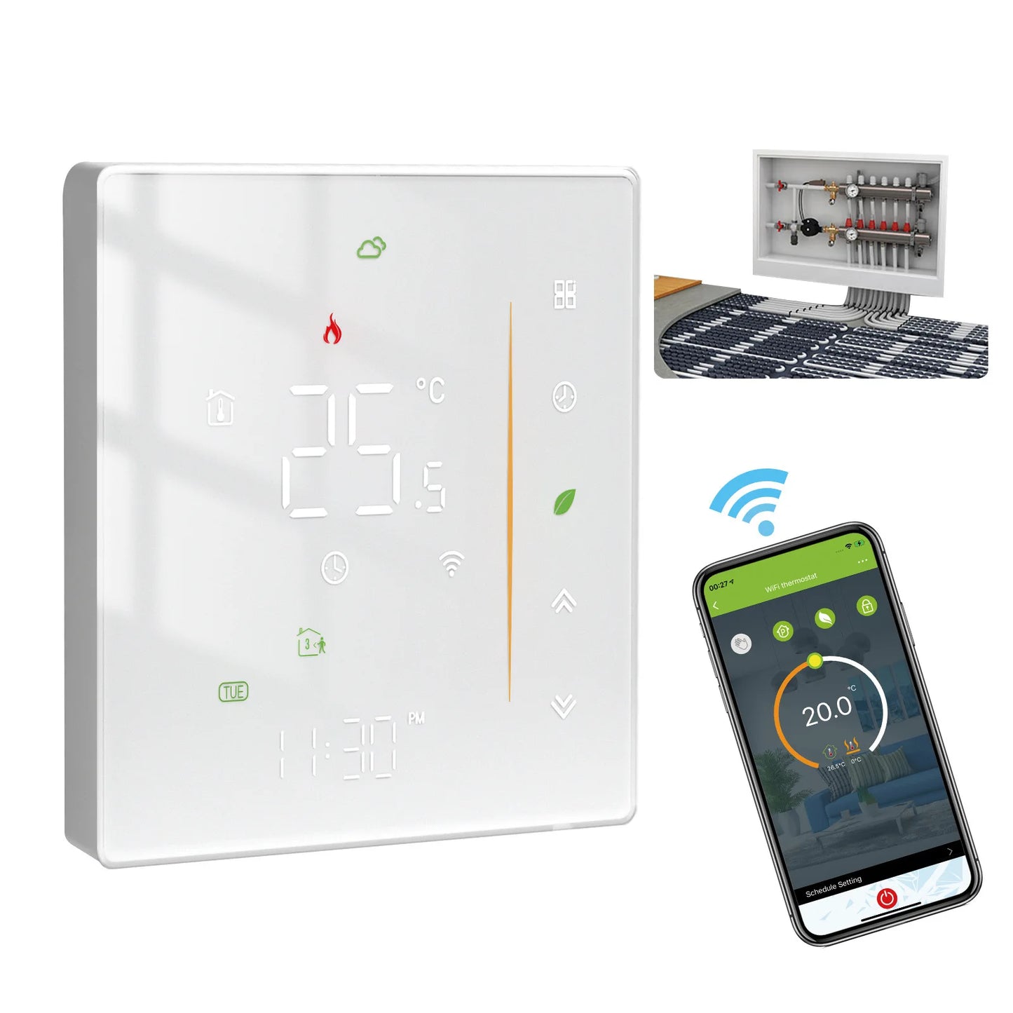 Smart Tuya WiFi Underfloor Heating Intelligent Thermostat Switch Intelligent Remote Control Water Heating Thermostat