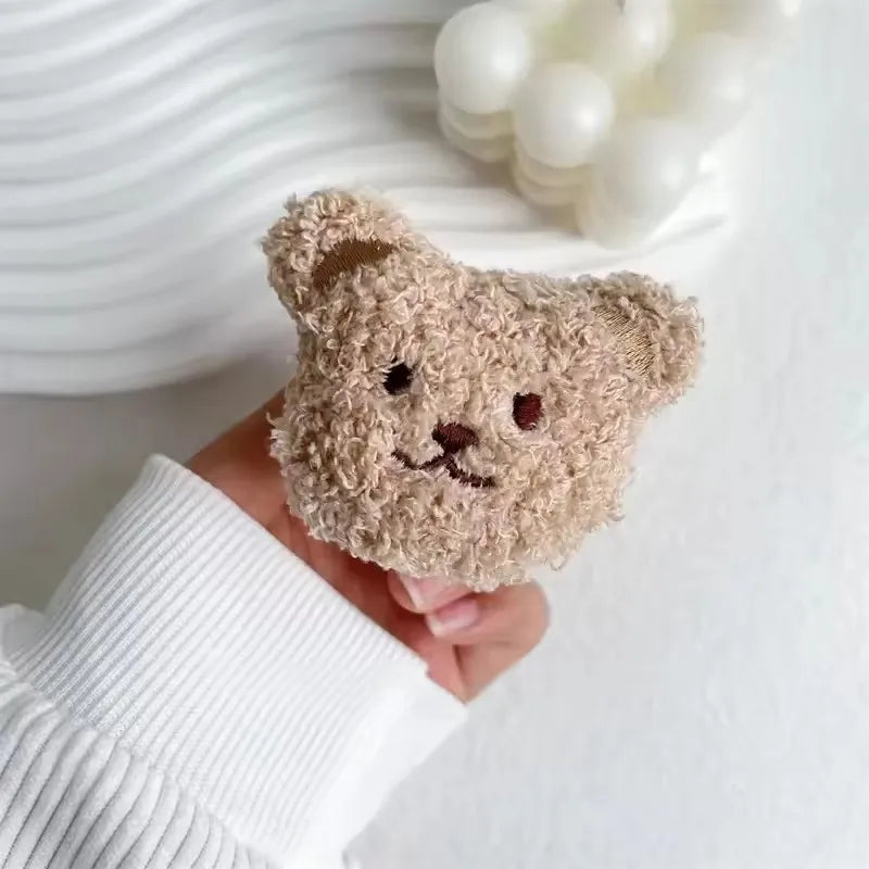 1PC Universal Cute Bear Phone Holder Funny Fluffy Plush Folding Gripfor iPhone Support Socket Pocket Finger Griptok Stand