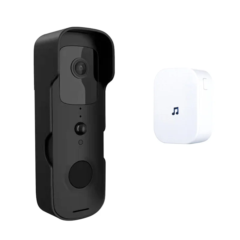 Smart-Tuya Wifi Smart Video Door Viewer - Waterproof With Night Vision, 1080P FHD Camera, Visual Intercom Doorbell, US Plug