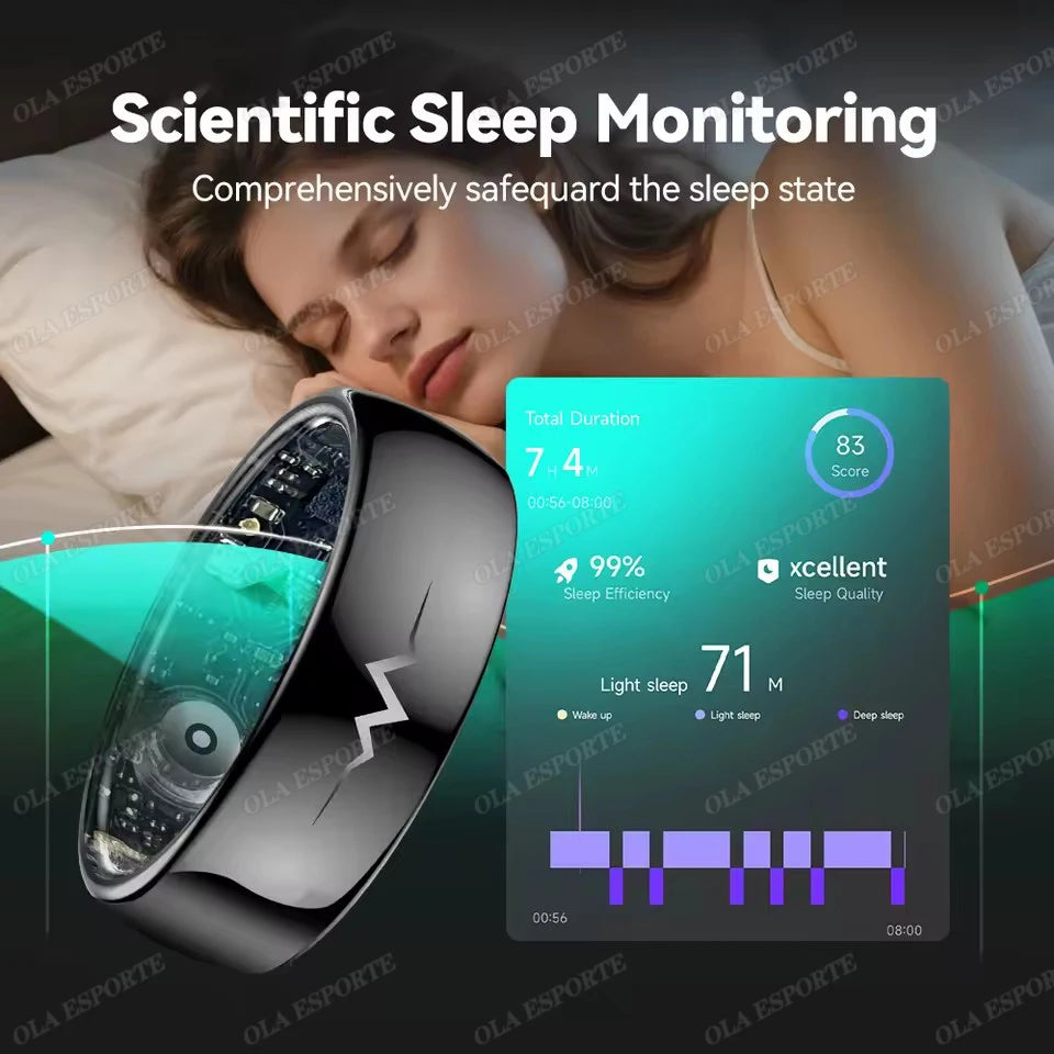 New For Xiaomi Smart Ring ECG Men Women With Charging Box Heart Rate Sleep Health Monitor 5ATM Waterproof Fashion Fitness Rings