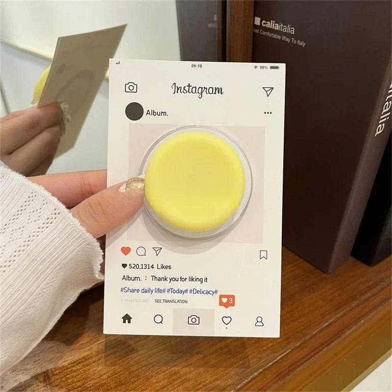 Korea Cute Silicone PopSockets Magnetic Phone Griptok Grip Tok Stand For iPhone 16 Foldable Wireless Charging MagSafe Holder