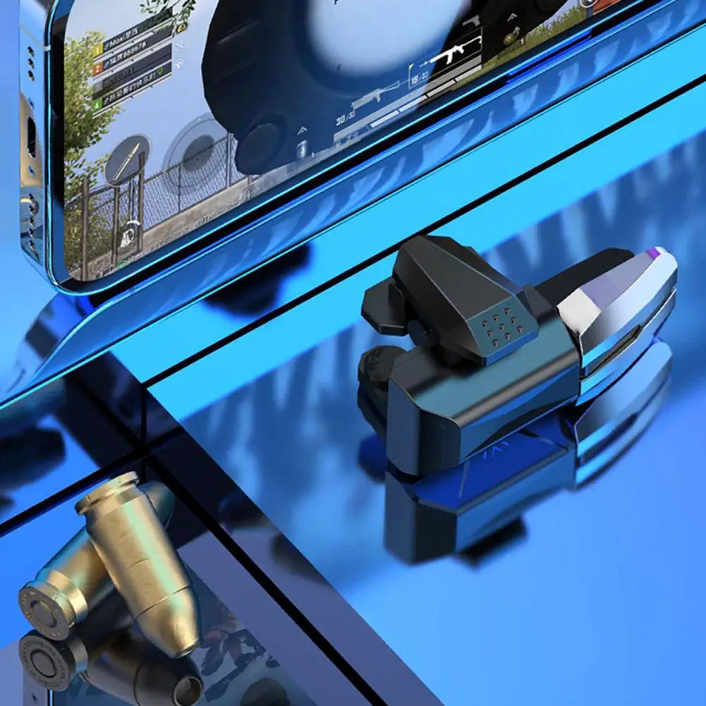 2PCS Mobile Phone Game Triggers Six Finger Chicken Eating Artifact Gaming Aim Shooting Triggers Joystick Button