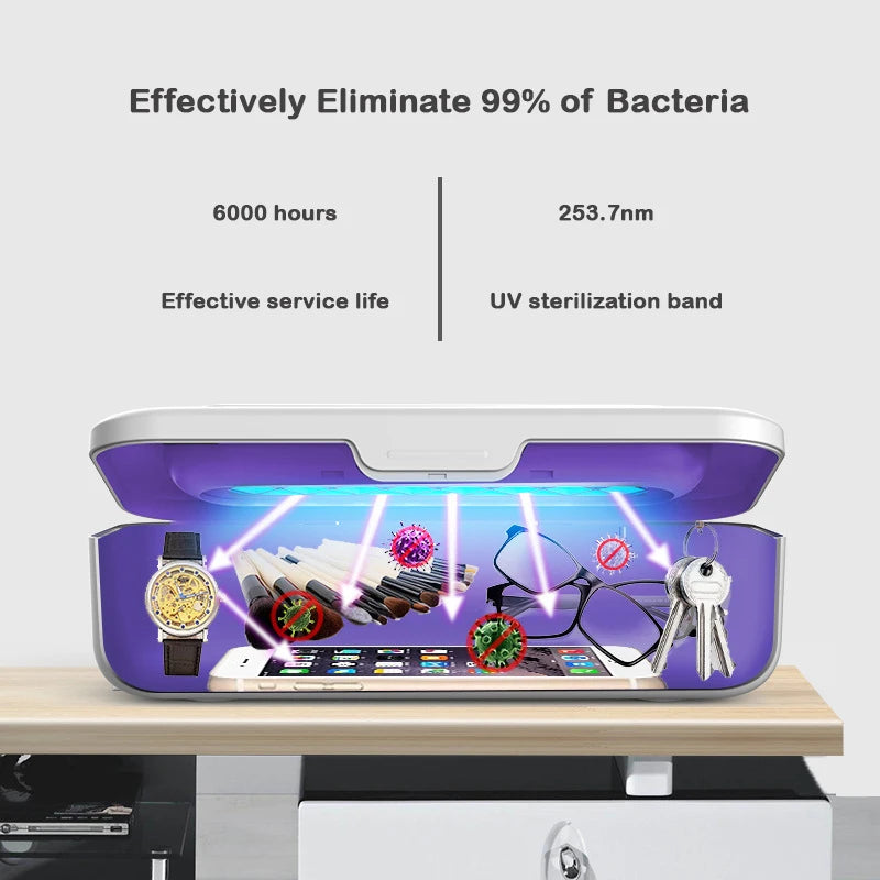 UTHAI Mobile Phone Disinfection Machine Small Makeup Tool Storage Box Multifunctional Ozone Ultraviolet Disinfection Box