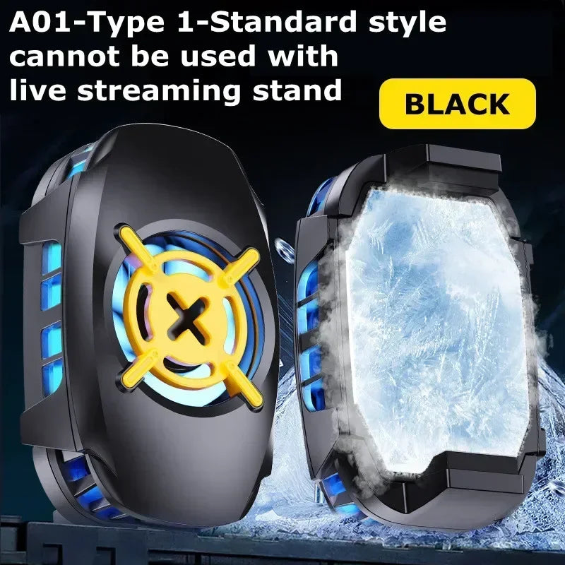 A01 Mobile Phone Back-clip Semiconductor Cooling Fan Radiator for IOS Android PUBG Cooler Live Cool Heat Sink Game Accessories