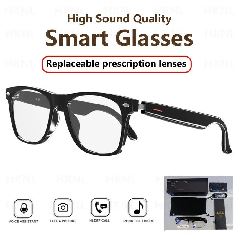 Hiwego Camera Smart Music Sunglasses Earphones Wireless Bluetooth Headset HIFI Sound Headphone Driving Glasses Hands-free Call