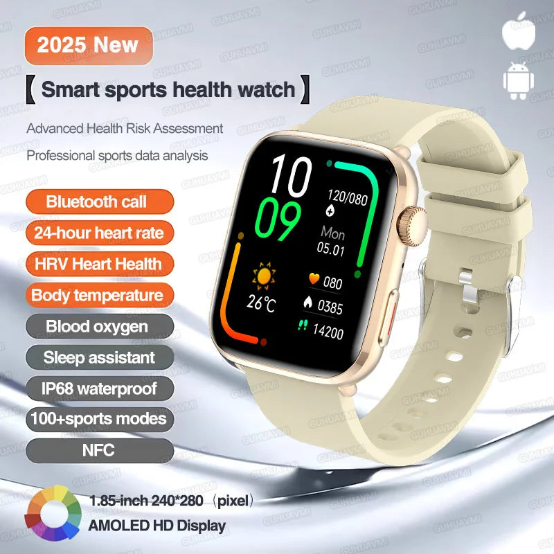 2025 New For Xiaomi Series 10 NFC Watch Men AMOLED Screen Bluetooth Call GPS Sport Waterproof Health Tracker Smartbracelet Women