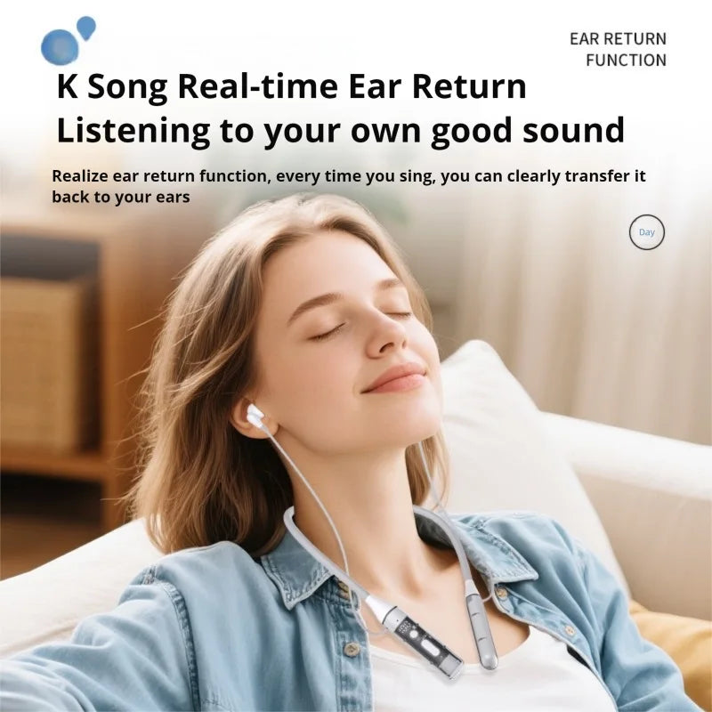 EARDECO 100H Playback Wireless Headphones HD Call Noise Reduction Bass 6.0 Bluetooth Headphone Neckband Earphones Sport Stereo