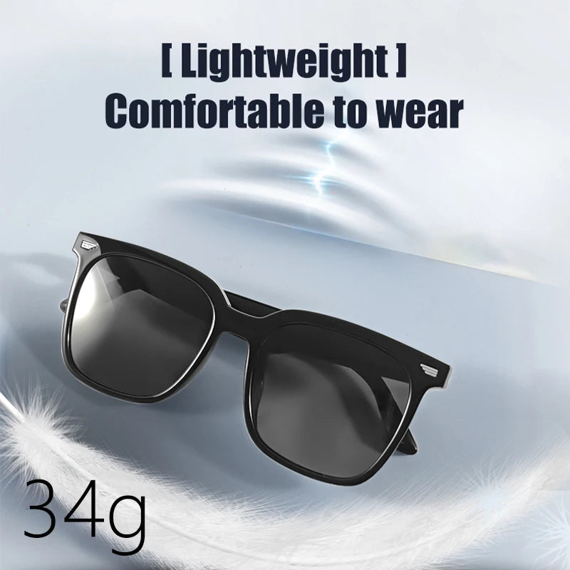 LIGE New 34g Super Light Smart Sunglasses BLE5.4 Wirless Call Voice Assistant Music Play Men Women Sunglasses UV400 Protection