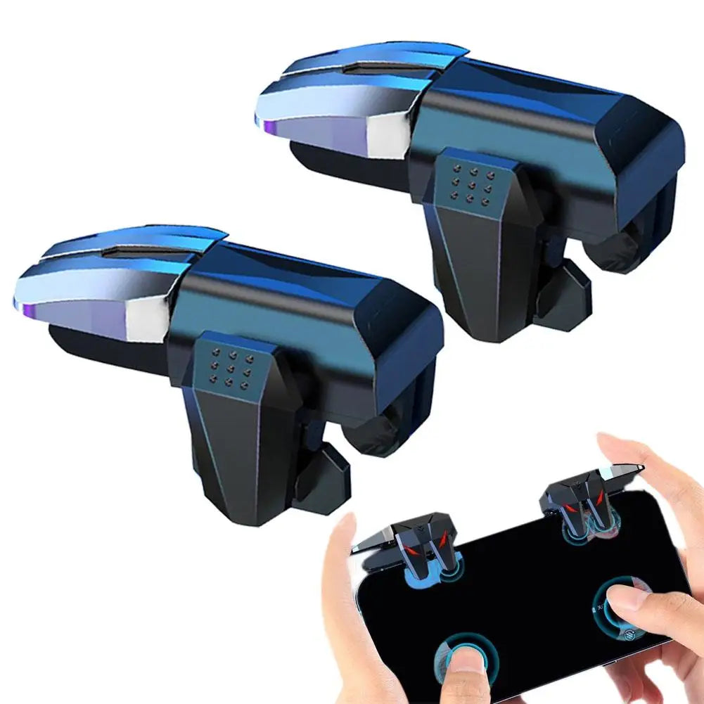 2PCS Mobile Phone Game Triggers Six Finger Chicken Eating Artifact Gaming Aim Shooting Triggers Joystick Button