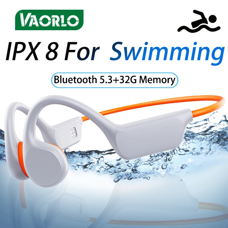 IPX8 Waterproof Bone Conduction Headphones X7 Bluetooth 32GB MP3 Swim Sports Wireless Earphone With Mic HIFI Bass Music Stereo