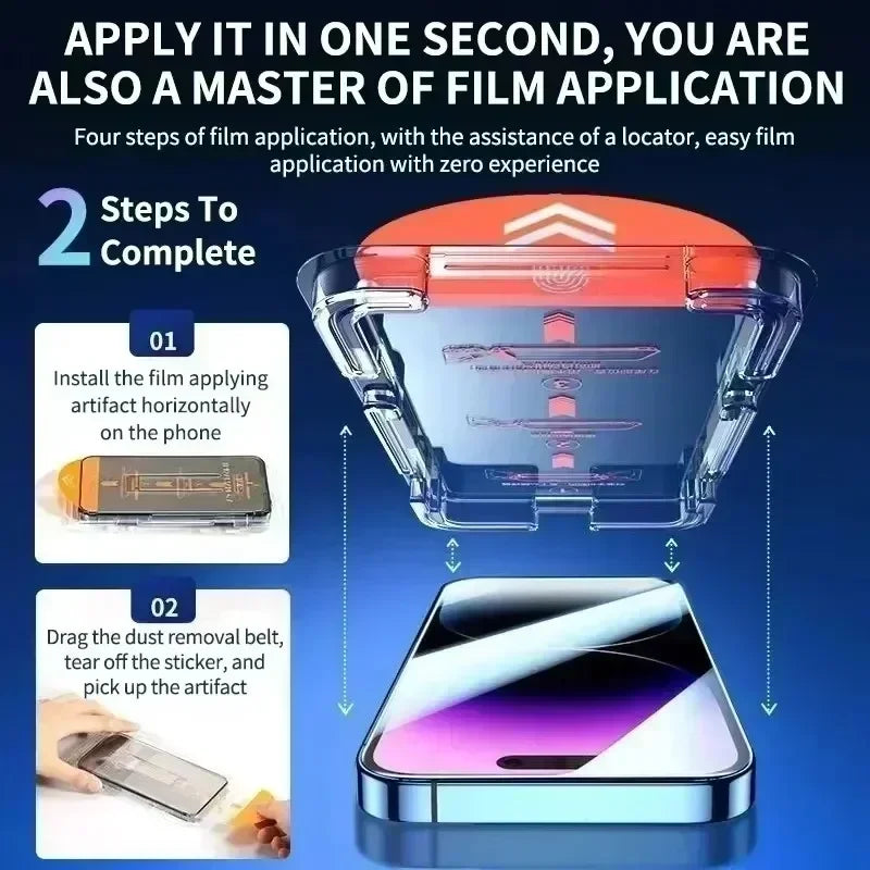 3Pcs Dust Free Installation Privacy Screen Protector For iPhone 16 15 14 13 12 11 Pro Max Mini XS X XR 15 16 Plus Anti-spy Glass