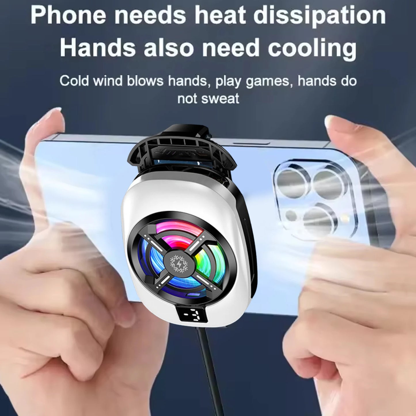 Mini Smart Phone Cooling Fan Gaming Cellphones Gamepad Cooler Fan Universal Mobile Phones Cool Heat Radiator Adjustable