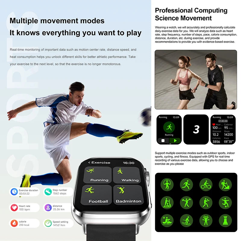 2025 New For Xiaomi Series 10 NFC Watch Men AMOLED Screen Bluetooth Call GPS Sport Waterproof Health Tracker Smartbracelet Women
